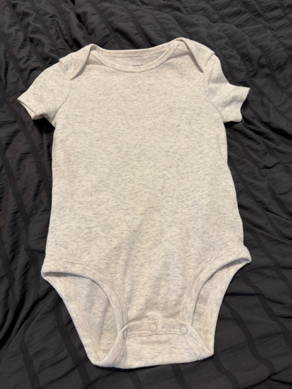 Carter's Light Gray Short-Sleeve Baby Bodysuit
